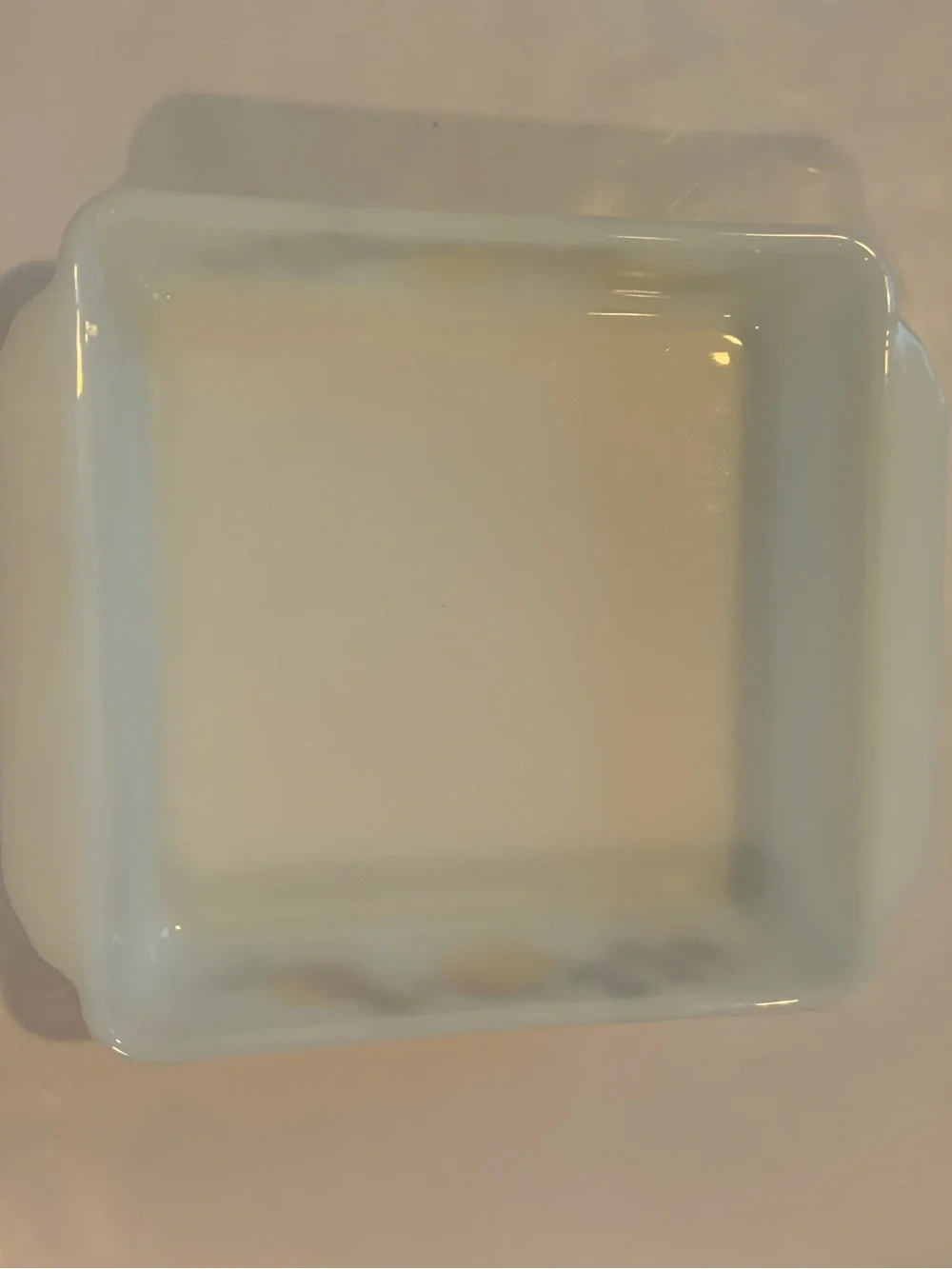 Vintage Fire-King Gay Fad Fruits Milk Glass Square Baking Dish 8” Casserole